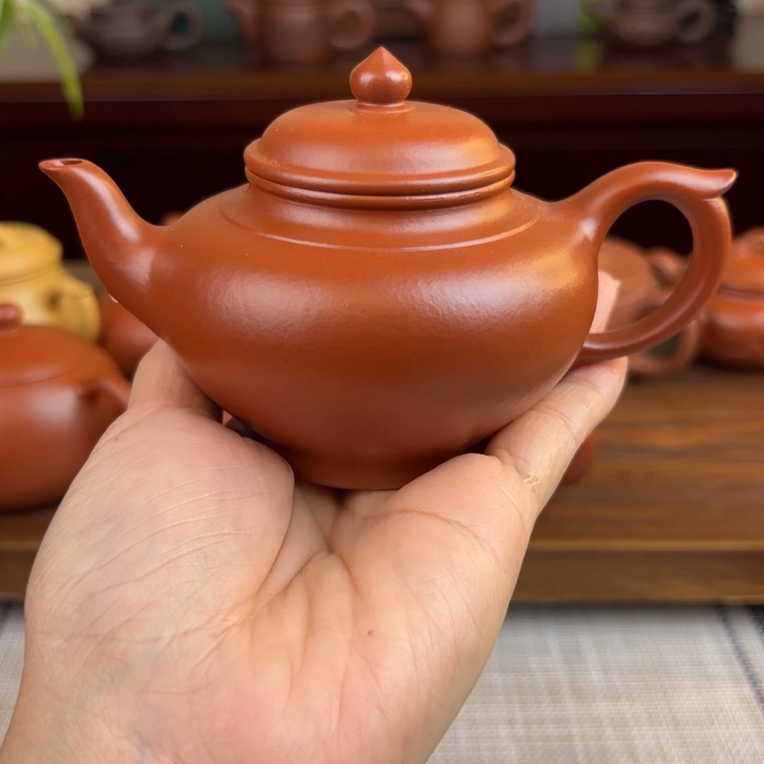 油***兰茶壶紫砂朱泥笑樱全手瑕品180cc