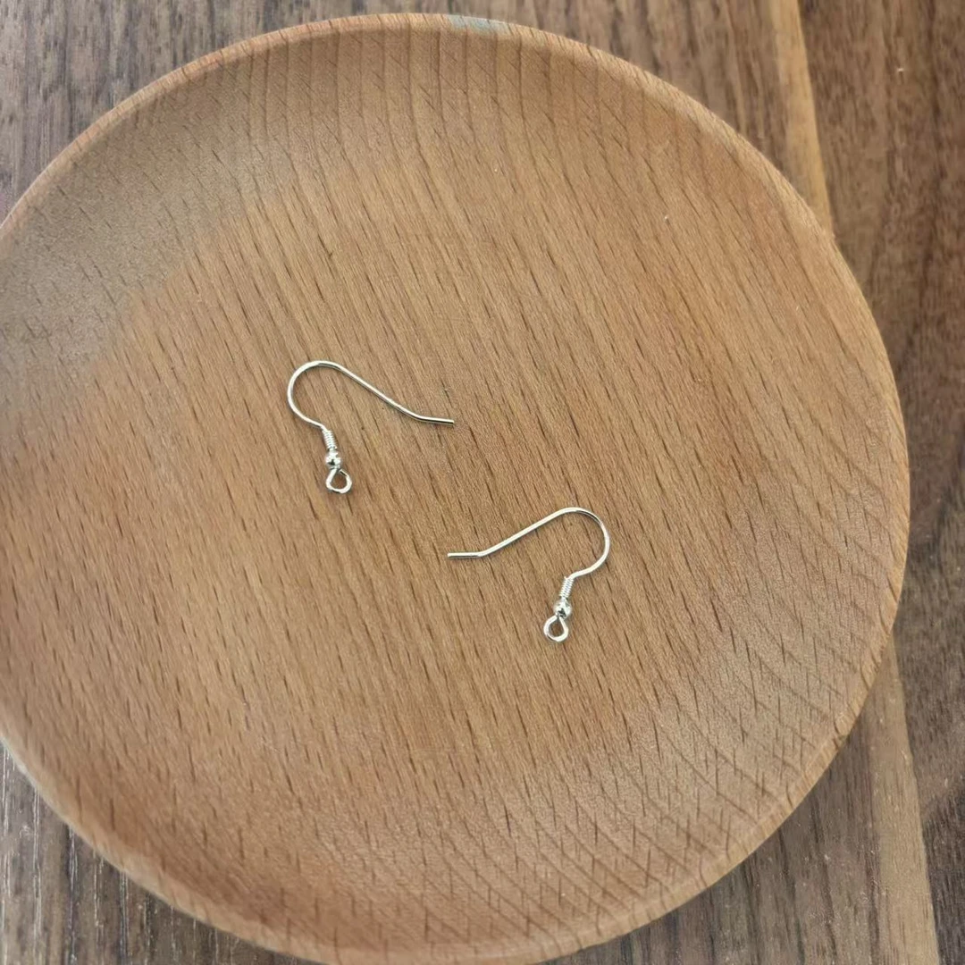 925银银制品 银耳钩925银设计女个性甜美清新耳环素款DIY银耳钩