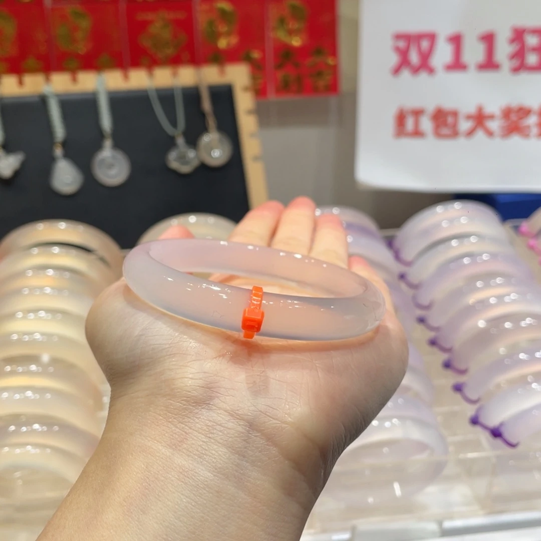 可***桶玛瑙/玉髓未镶嵌手镯@定向白月光@【58】