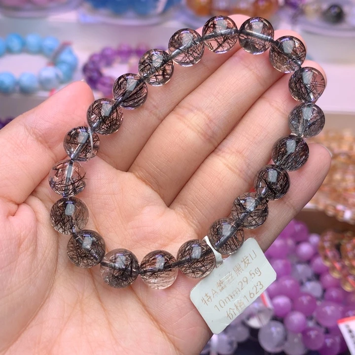 水晶手链未镶嵌蕾丝黑发晶10+