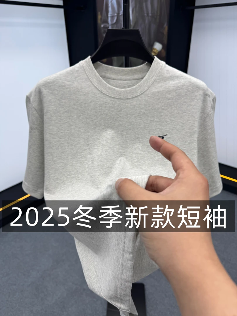 （轩）L-2518早春2025新款男士休闲T恤时尚打底半袖