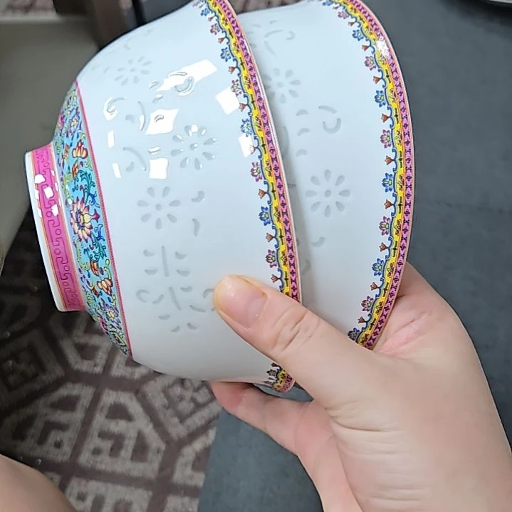 清***秋瓷片微瑕珐琅彩6寸2个面碗66666666