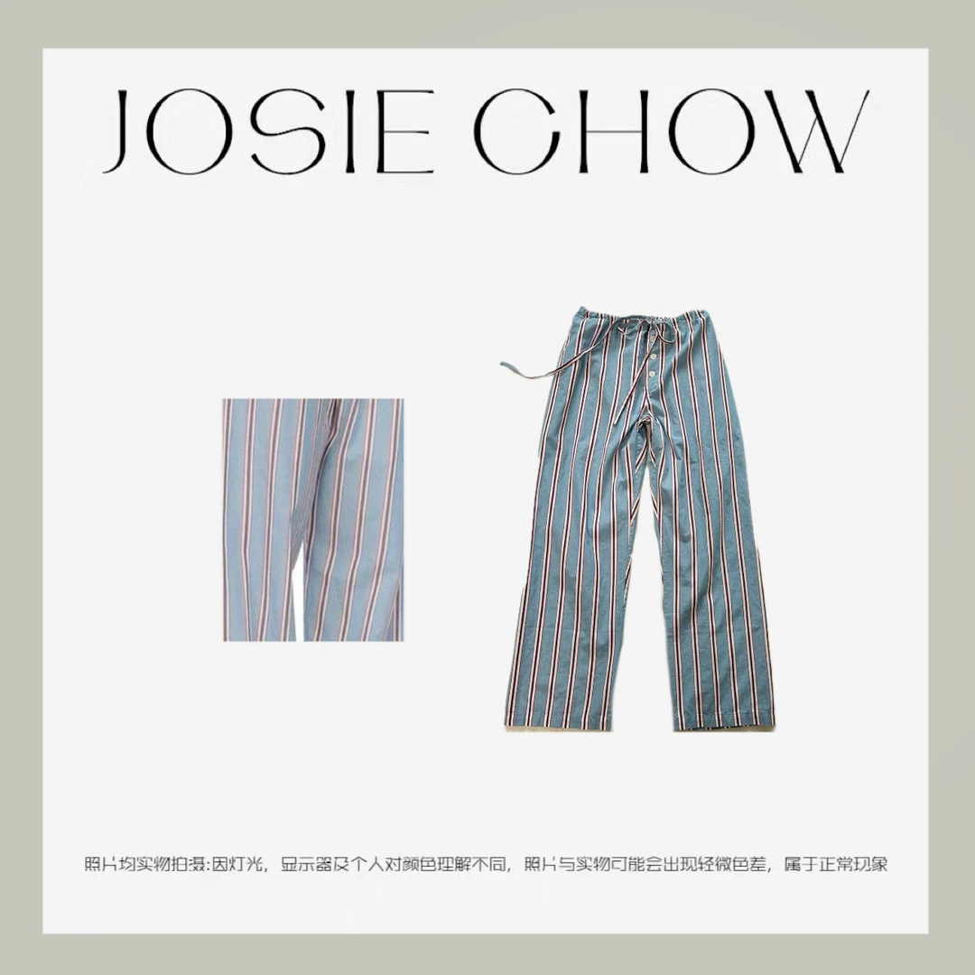 JOSIE CHOW【条纹裤】女款居家松弛感裤廓形休闲裤春夏。JC882270