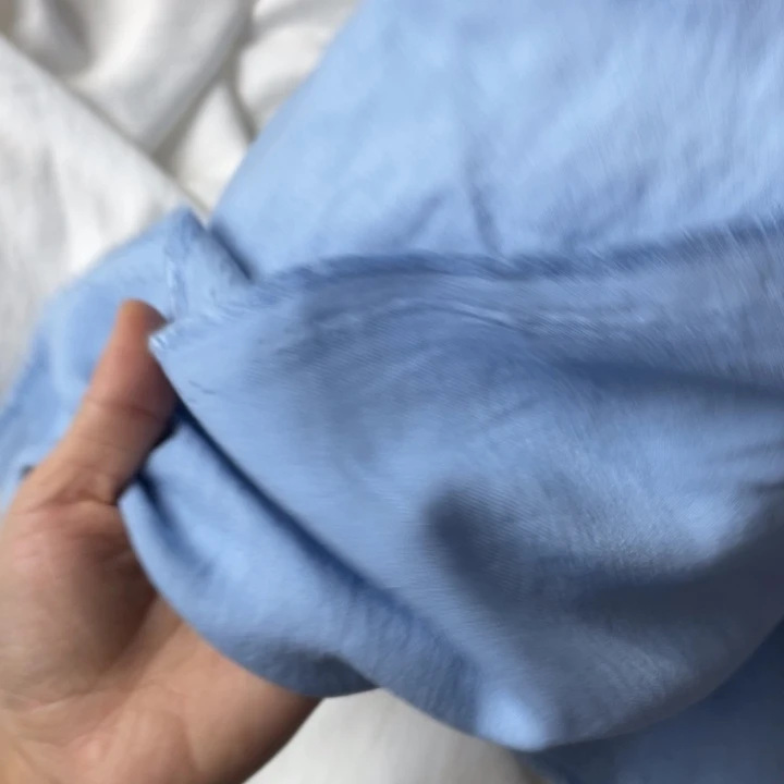 天丝（莱赛尔纤维）蓝色天丝亚麻2米