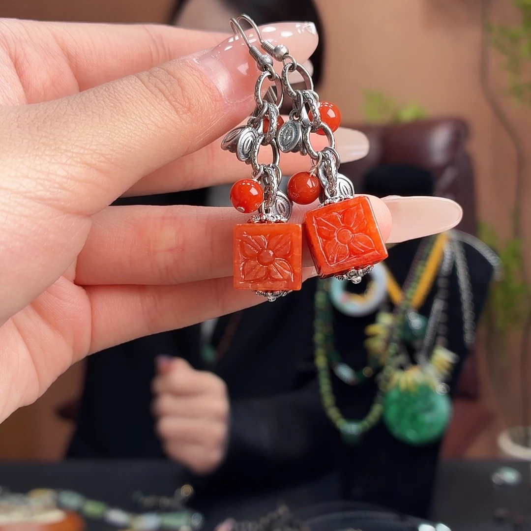 翡翠未镶嵌耳饰耳饰