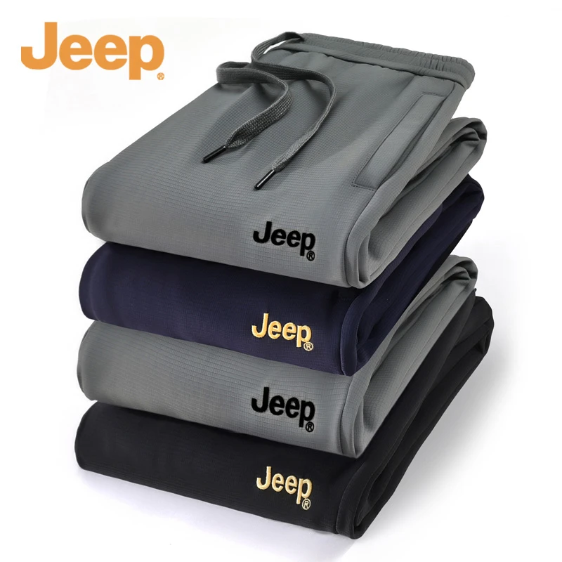 JEEP吉普【精致格纹】春夏男款休闲裤直筒裤显高百搭免熨烫宽松男裤