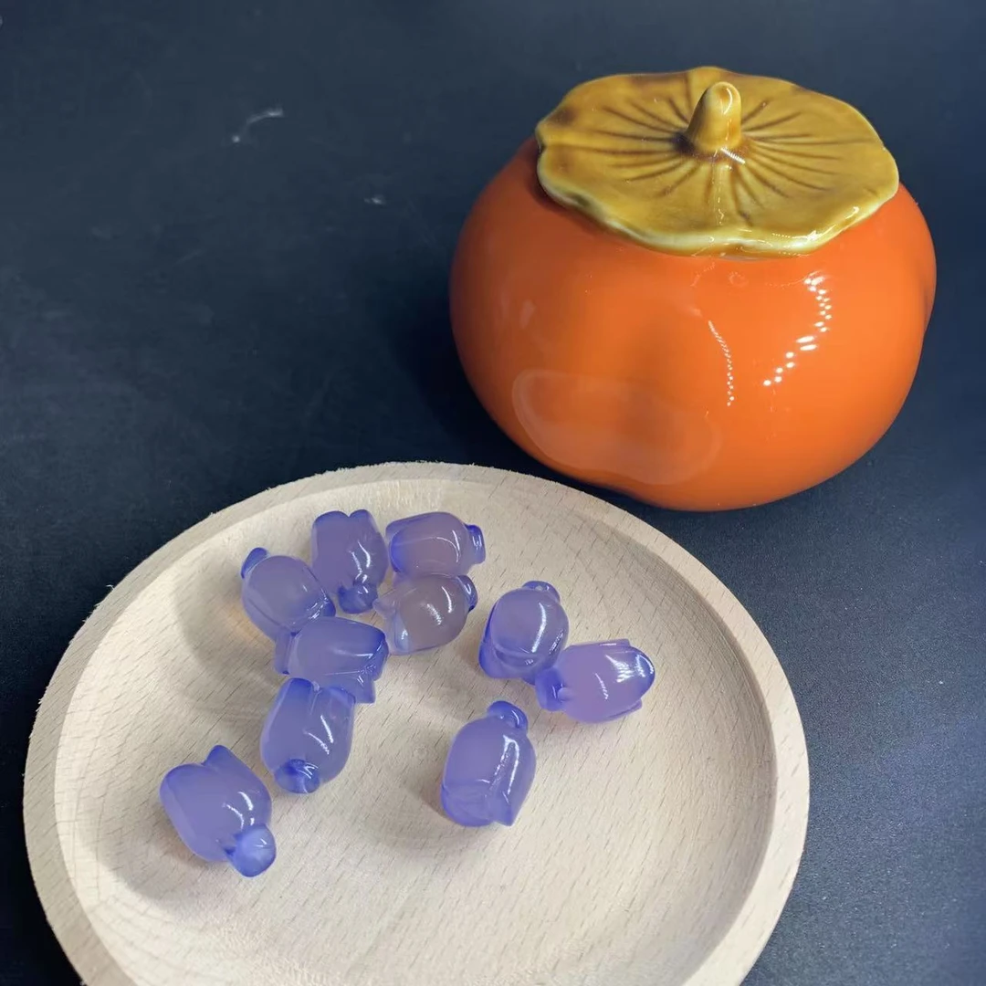 玛瑙紫罗兰铃兰花可爱精致吊坠【选择性发一】