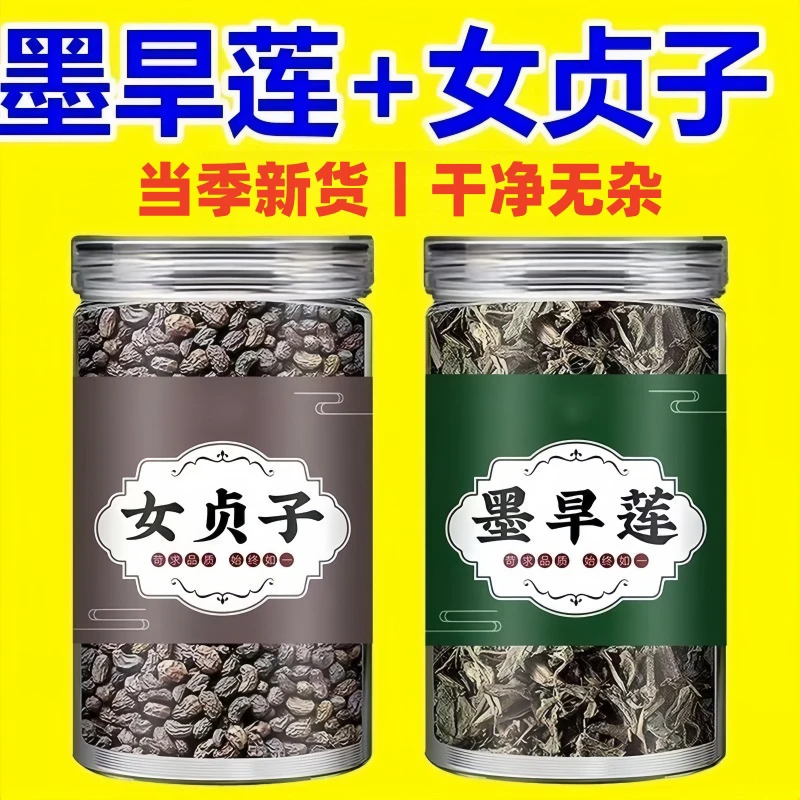 女贞子墨旱莲草正品墨旱莲泡水旱莲草女贞子组合正宗墨旱莲女贞子