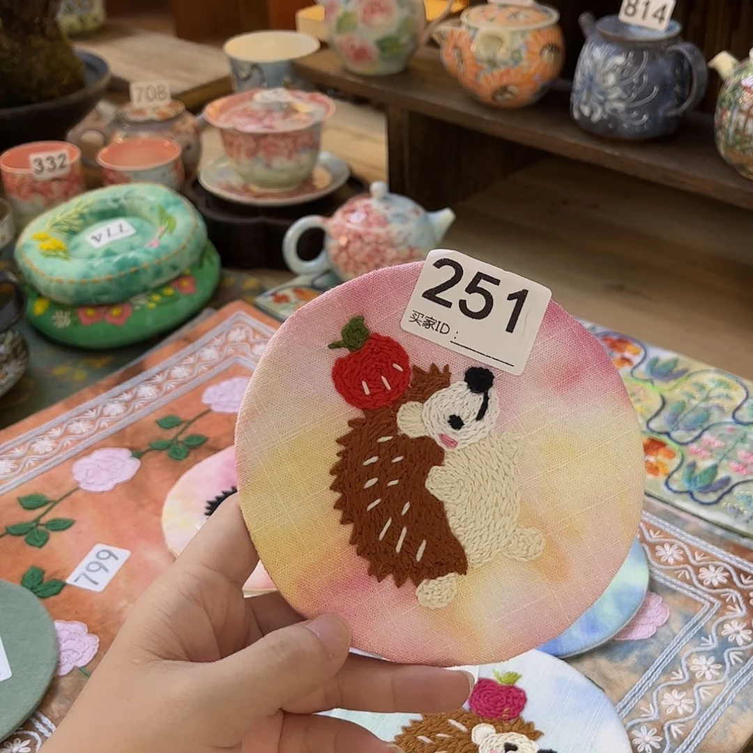 S****刺子绣杯垫美美价