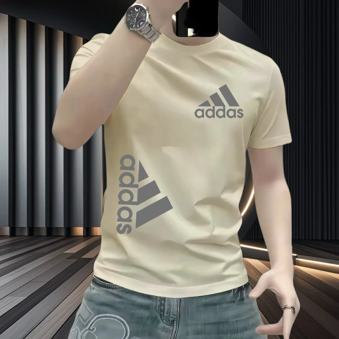 高端男士短袖t恤夏季新款美式潮牌修身索罗娜上衣帅气韩版男半袖