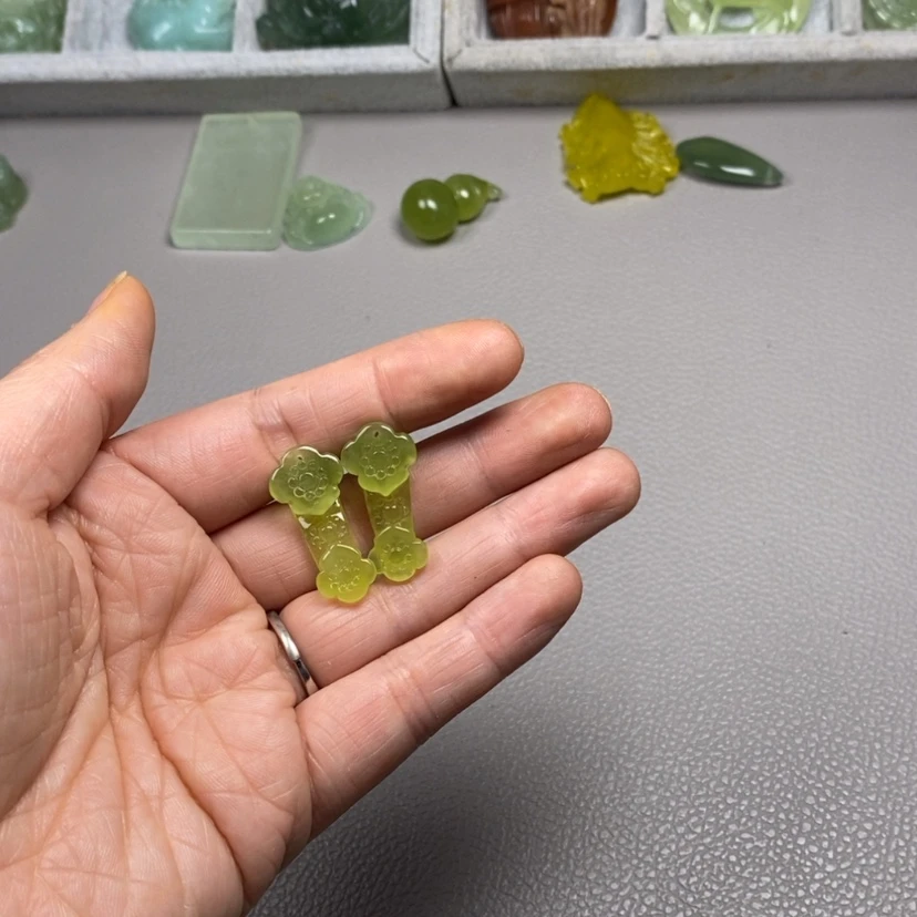 【闪购商品】蛇纹石玉挂件耳饰耳环项链未镶嵌