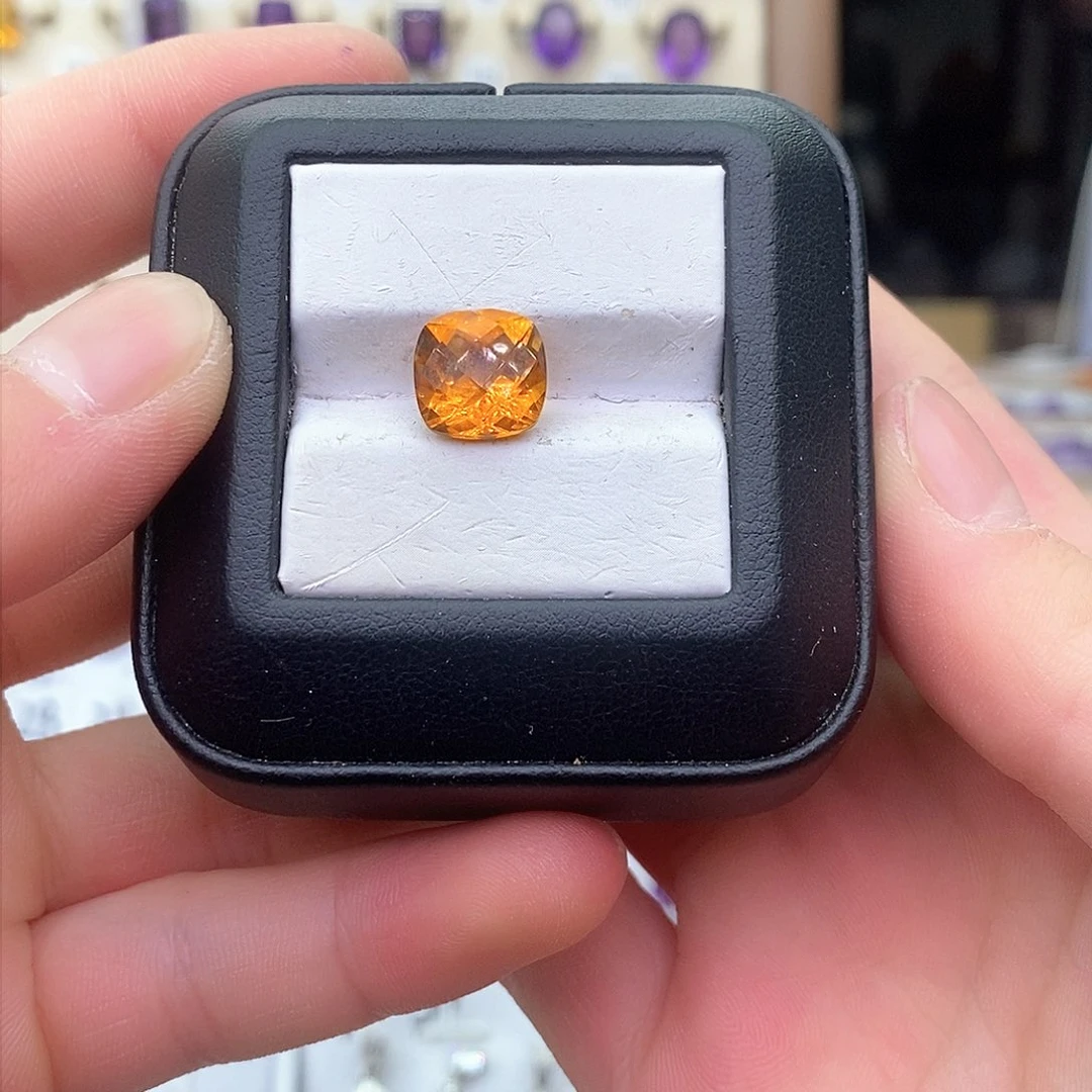 黄晶纯天然无优化黄水晶GQ未镶嵌是***?