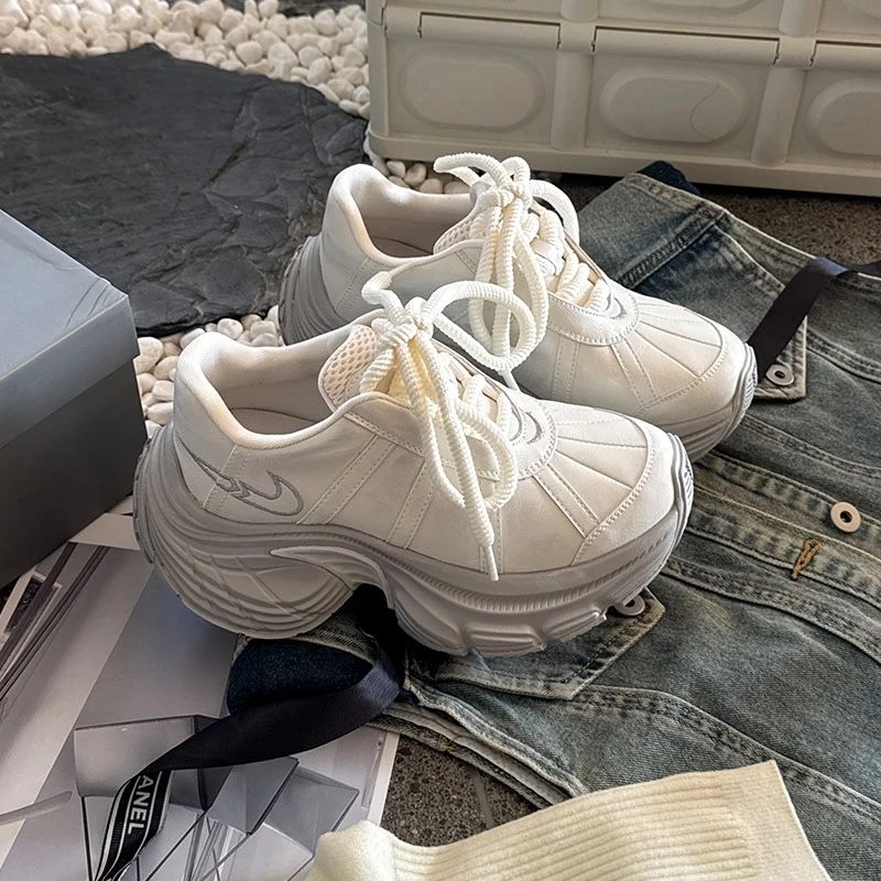 老爹鞋女春季2025爆款休闲运动厚底增高松糕鞋时尚百搭潮牌跑步鞋