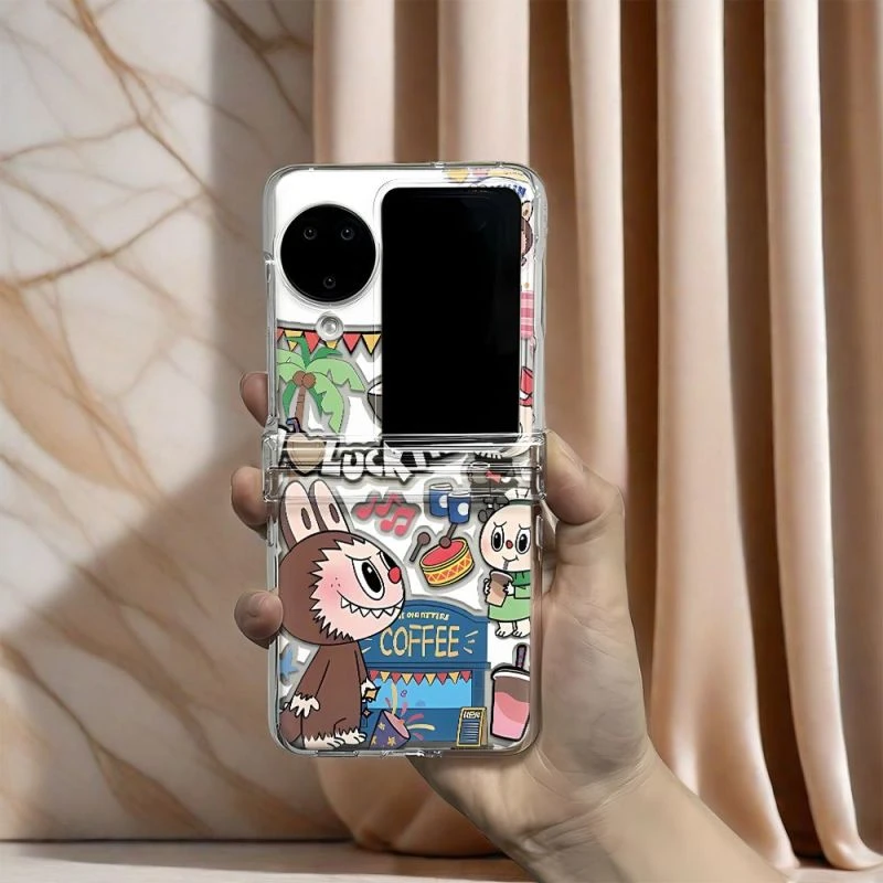 【带铰链全包款】INS拉布布适用OPPOFINDN3/N2FLIP手机壳NOVAFLIP套