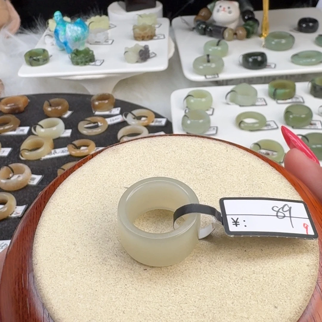 和田玉未镶嵌戒指O42晴水直切16.0