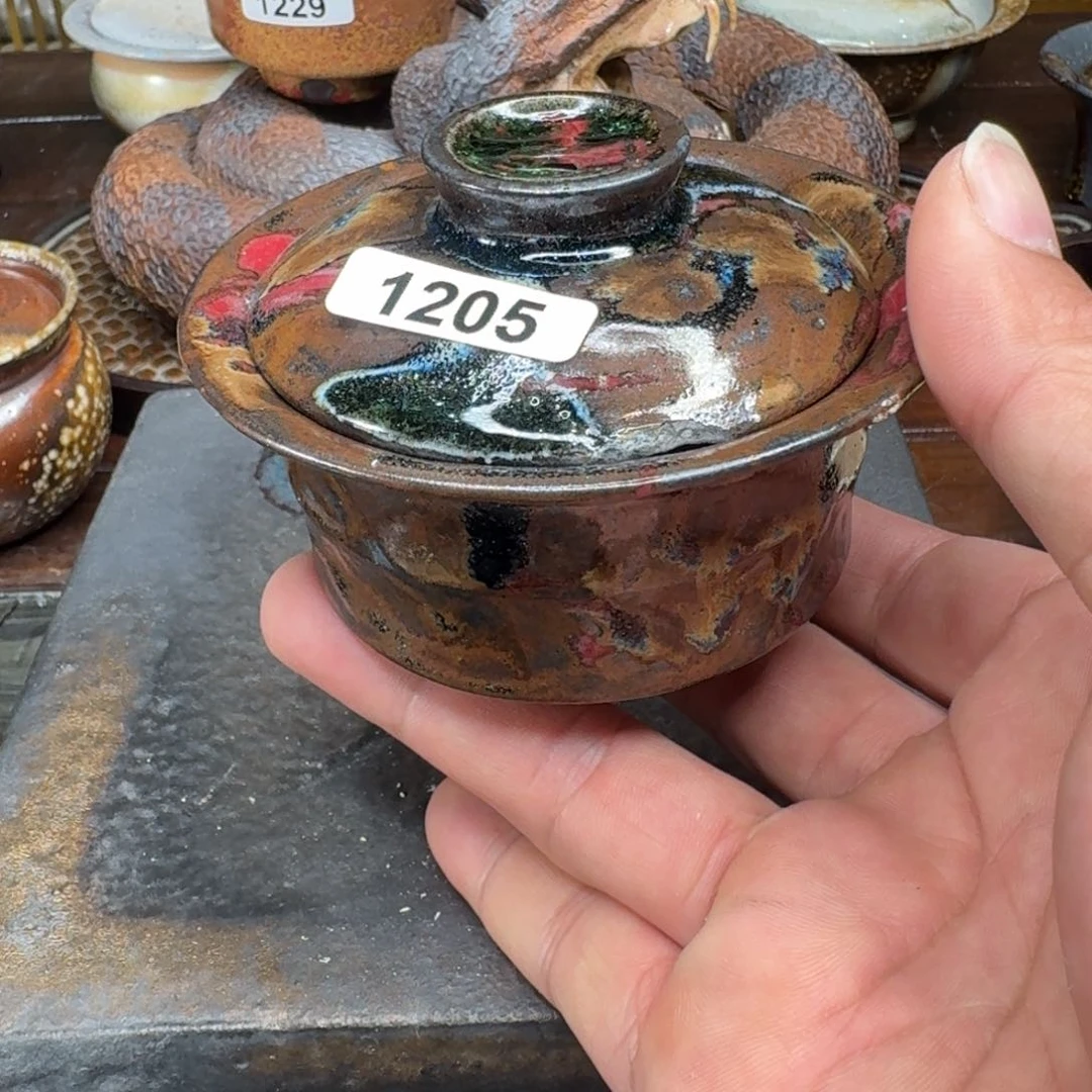 碟非遗传承老叶柴烧205瑕疵