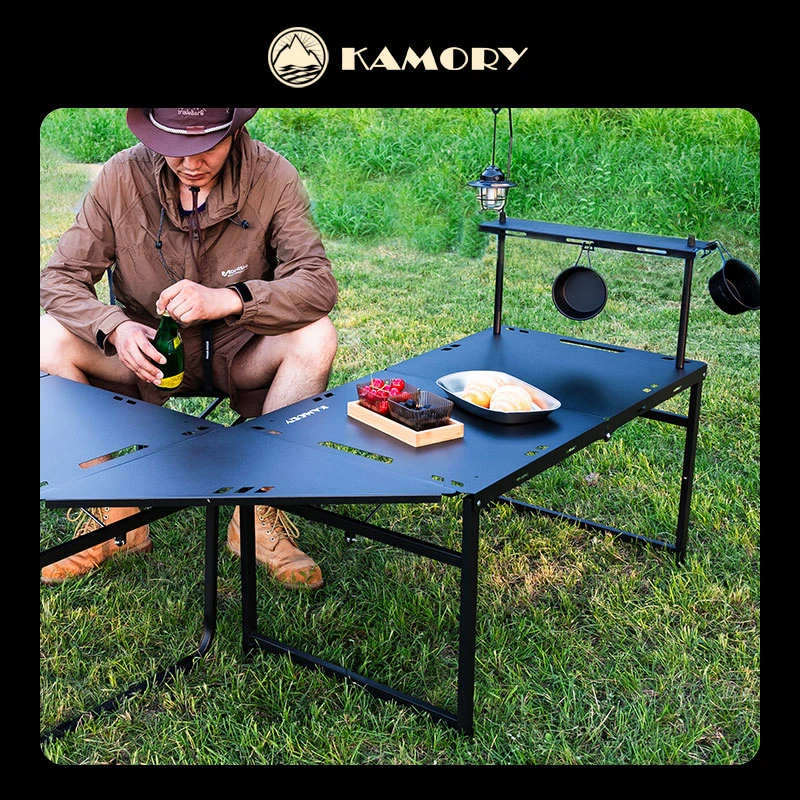 第6代升降战术桌半自动多功能户外露营野营聚餐折叠桌暗影战术桌