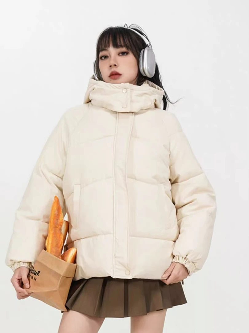 【YR】NN524新款重工加厚外套女款运动短款时尚女士连帽