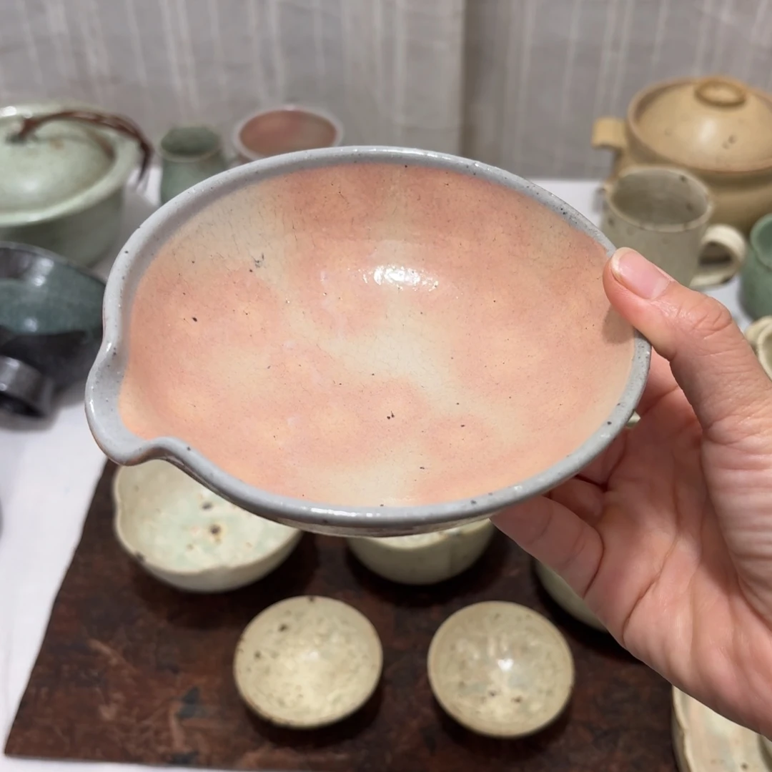 陶钟友健片口小盘