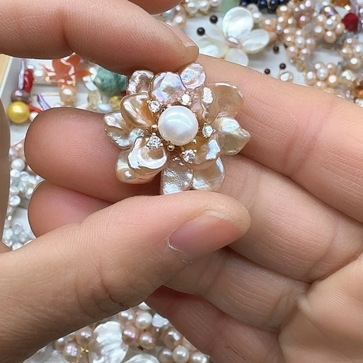 淡水珍珠甜美银S925镶嵌
