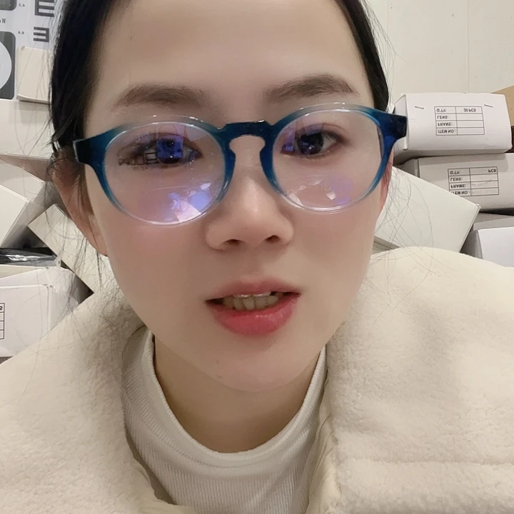 平光加老花镜275蓝色