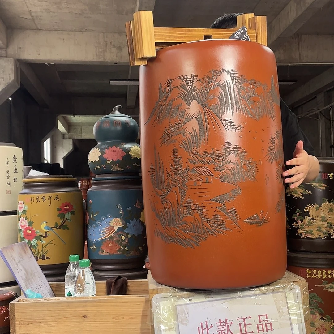 宜兴原矿紫砂茶叶罐