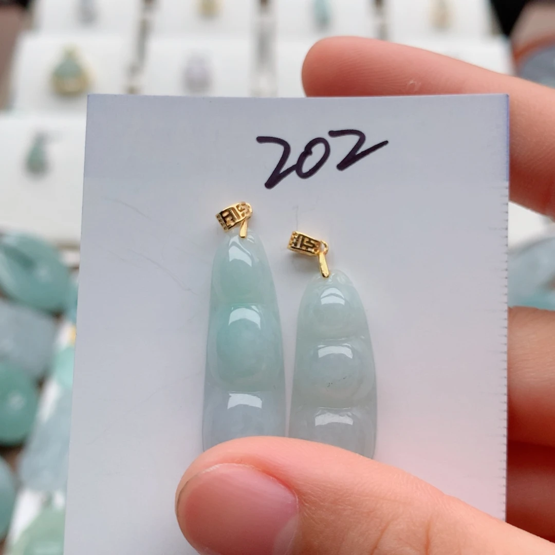 翡翠银S925镀金镶嵌颈饰吊坠