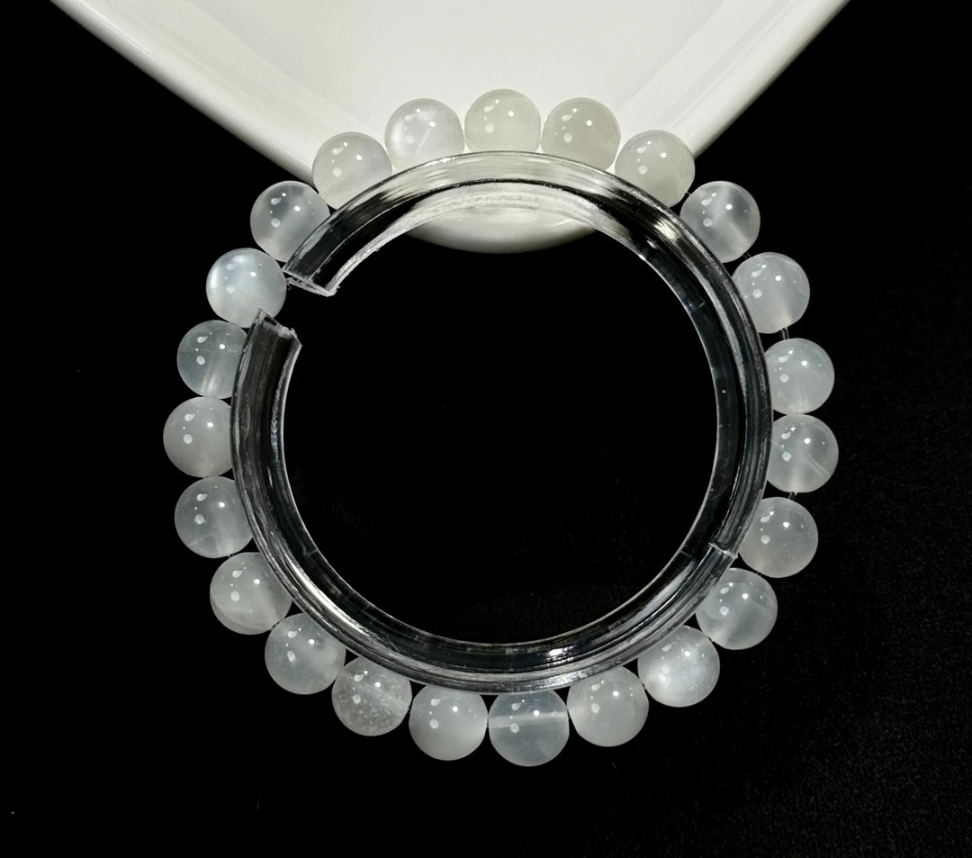 无黑点正白光白月光H451圆润细腻手链手串多样性发一