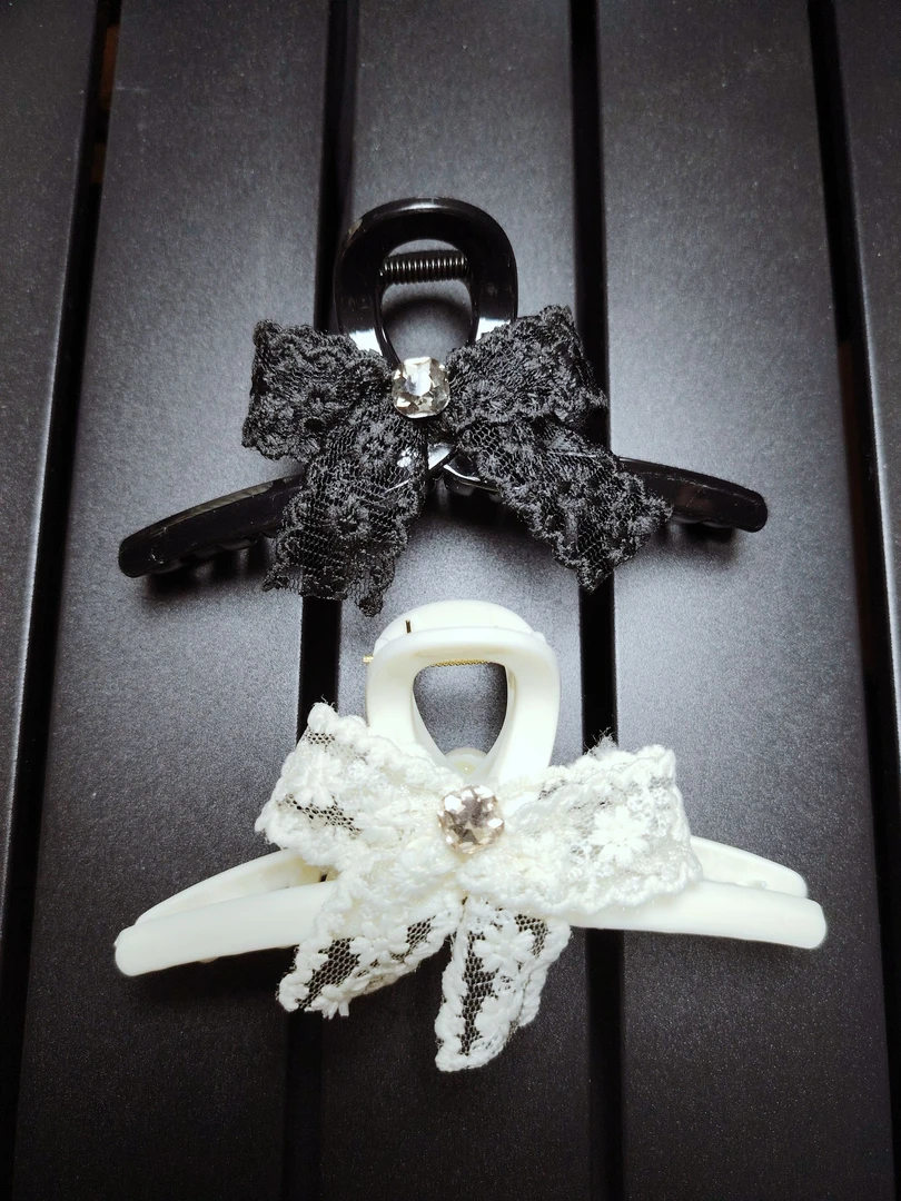 【推荐】蕾丝甜美边夹抓夹日韩极简风森系发夹饰品法式优雅