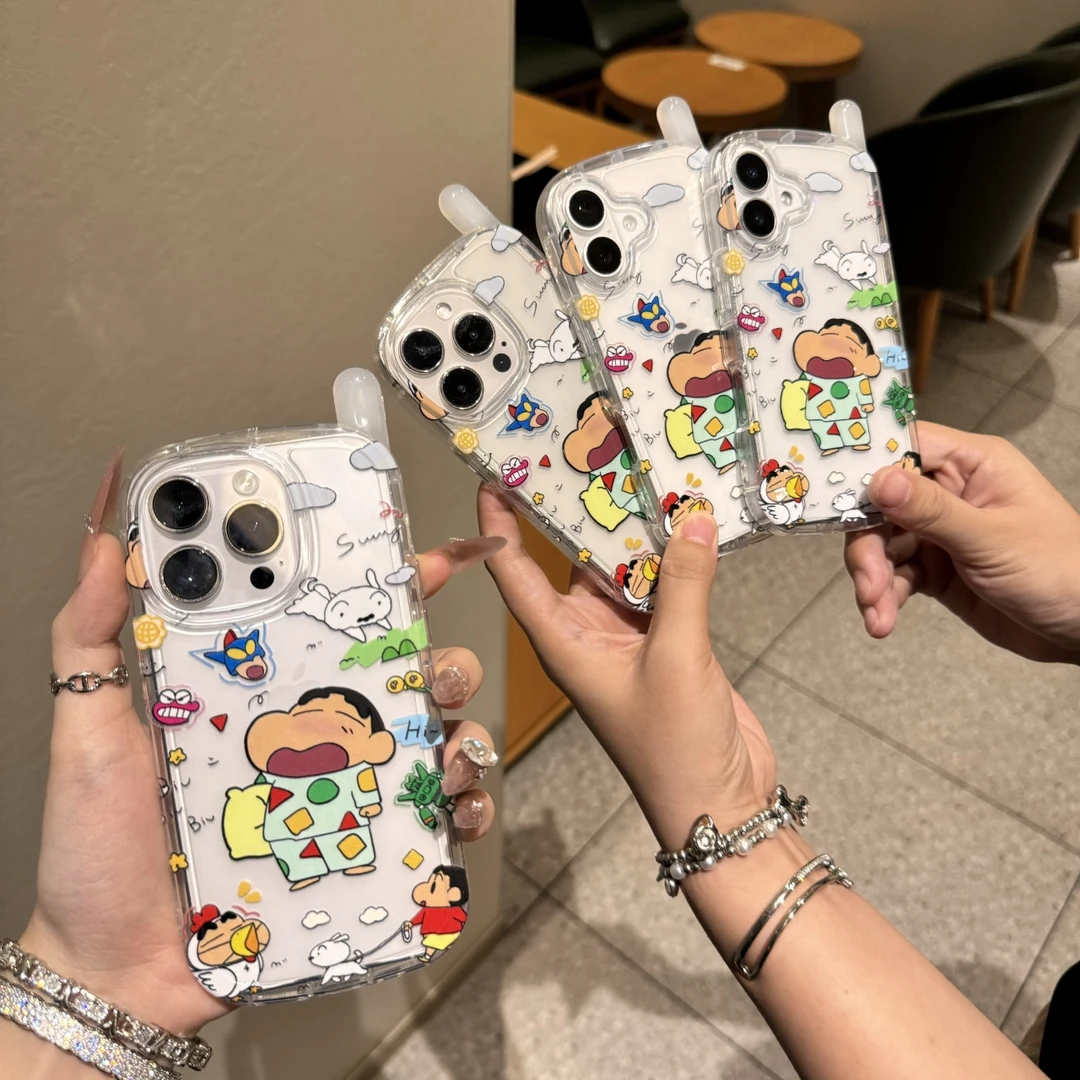 睡衣哈欠小新大哥大手机壳适用于苹果iPhone16/15/14promax软