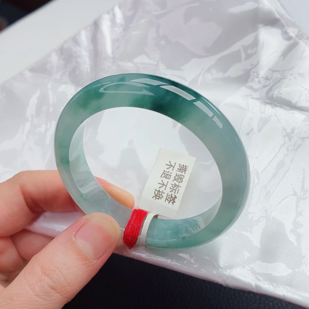 翡翠未镶嵌手镯15号-53圈口