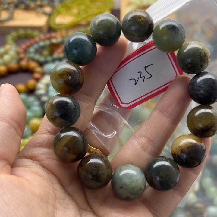 未镶嵌蛇纹石玉手链