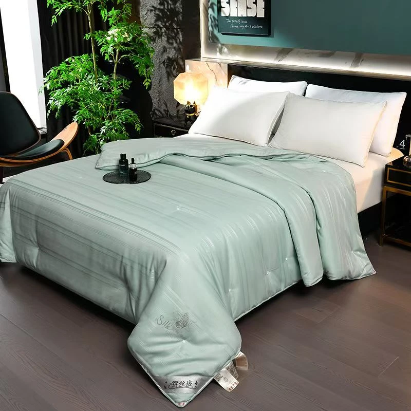 【免费试睡】进口蝴蝶结钻蚕丝被提花贡缎春秋被200*2300cm约6斤