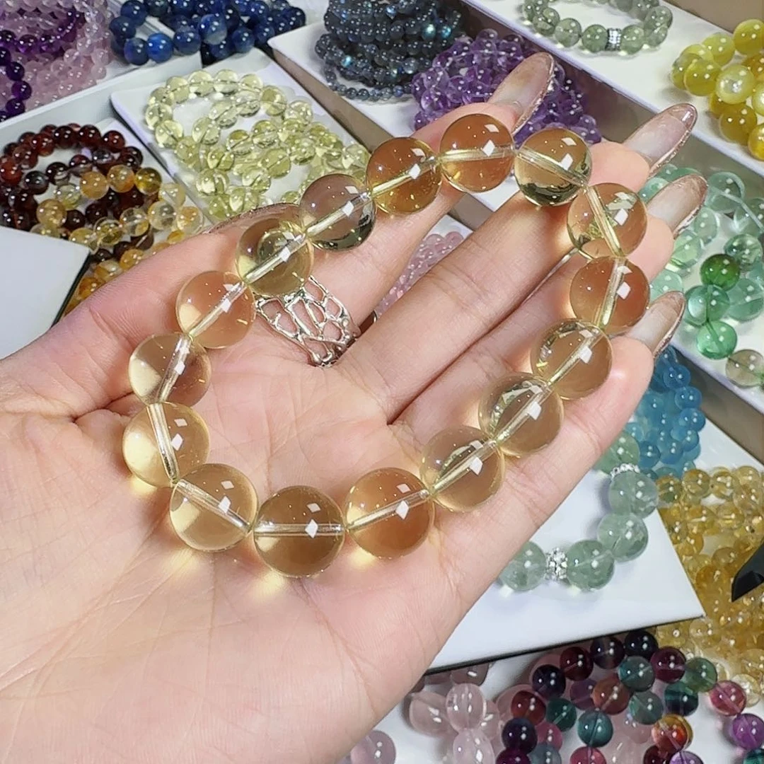 水晶手链未镶嵌夏**凉黄水晶13