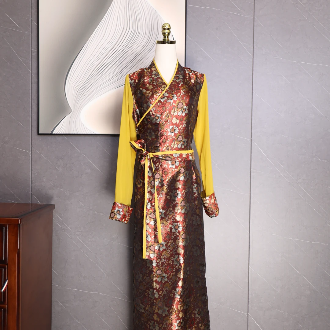 藏式春季藏服刺绣印花博拉复古气质款-BLQ180