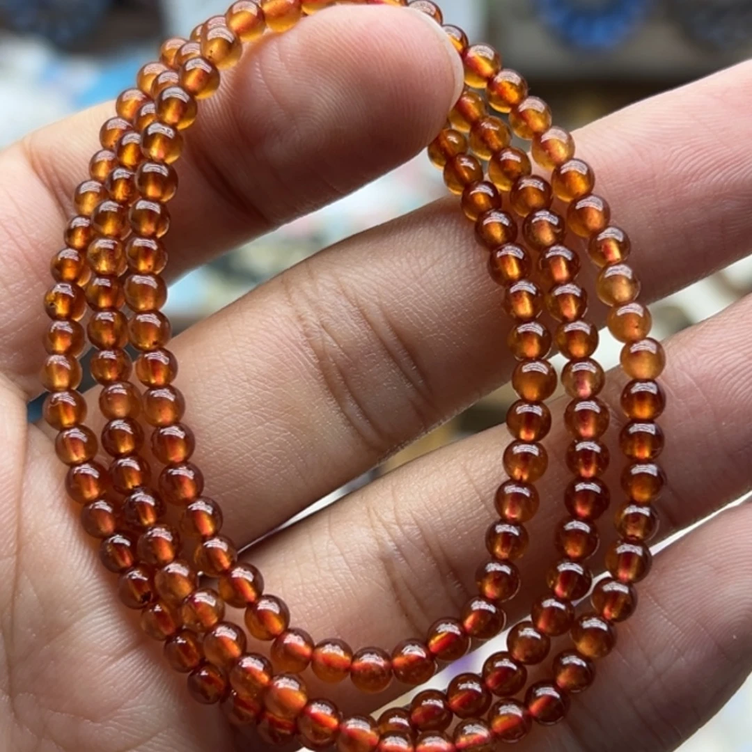 手链水晶未镶嵌净体橙月光三圈