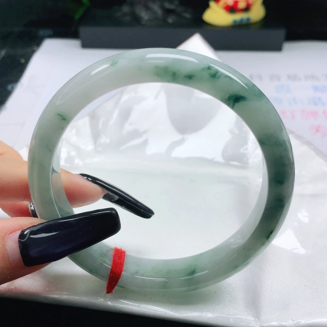风***散未镶嵌手镯翡翠翡翠61.6飘花正圈
