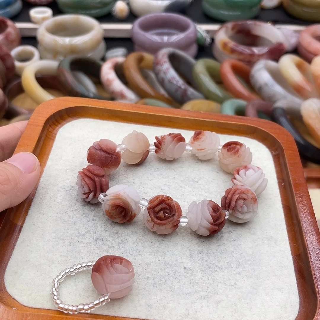 石英质玉圈口55未镶嵌鸭*儿