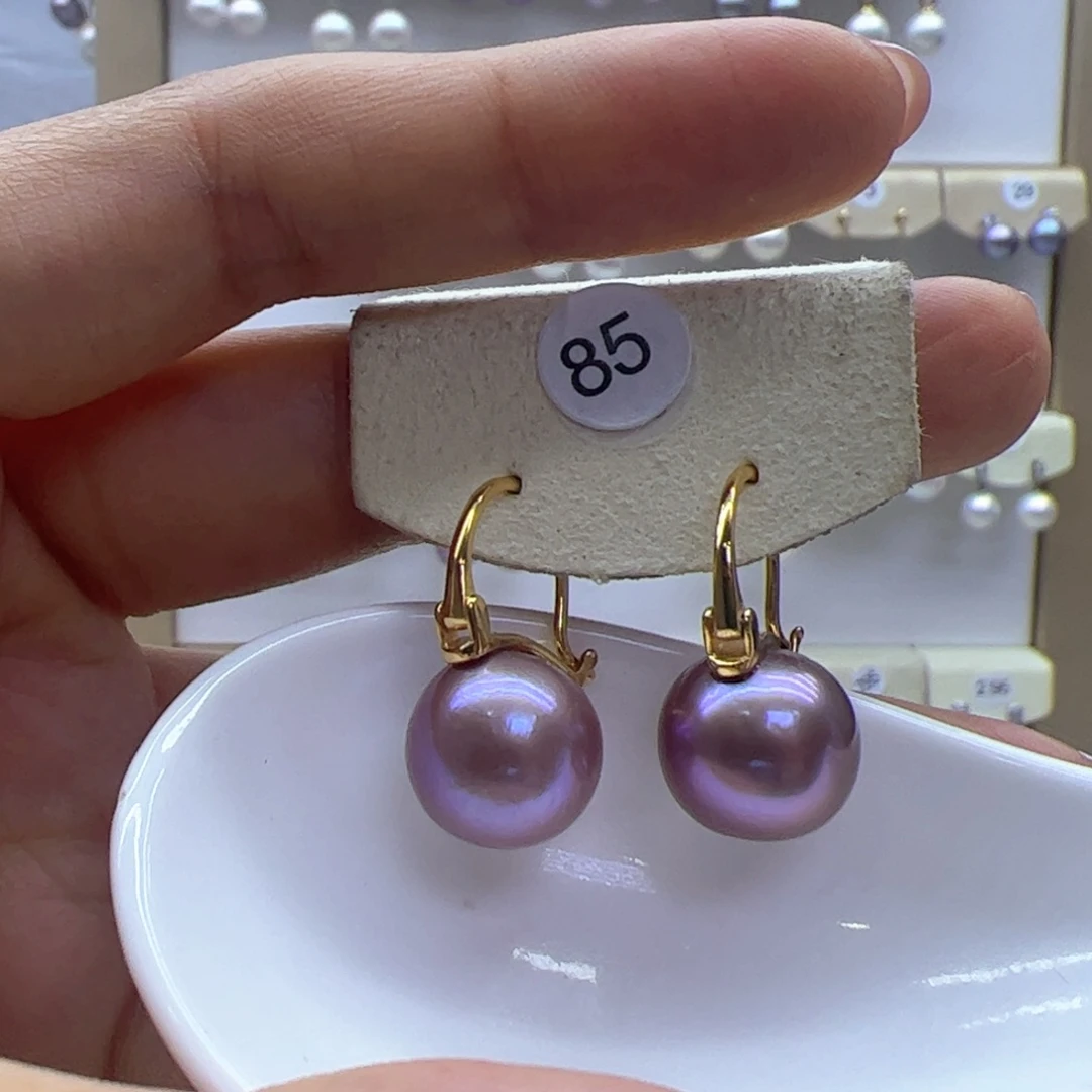 淡水珍珠耳饰银S925镶嵌