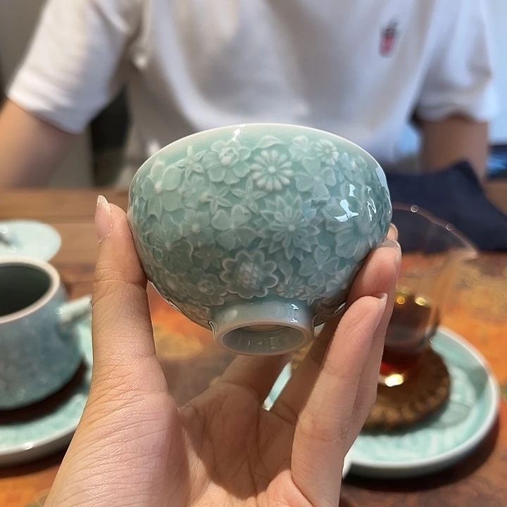 龙泉云间青瓷小米茶器