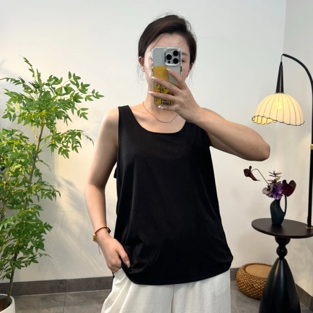 175 通勤极简风修身型宽松型背心吊带纯色无袖打底运动设计感小众