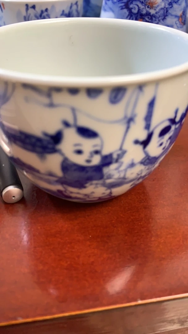 童子陶瓷茶杯景德镇工艺