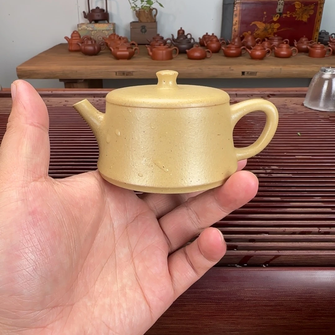紫砂茶壶本绿半手140cc