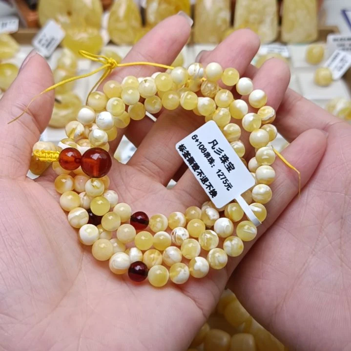 蜜蜡颈饰未镶嵌辰**随俄料