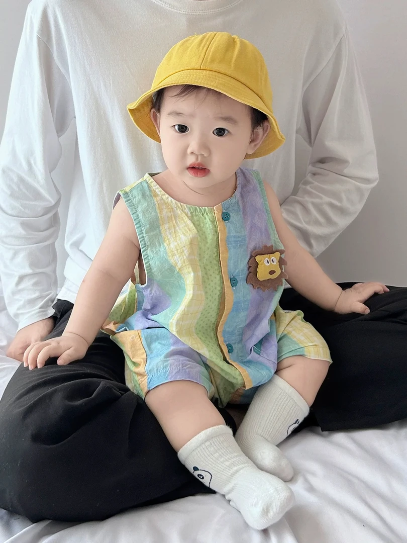 夏季薄款婴幼儿衣服夏装男宝宝连体衣超萌洋气男婴夏天可爱外出服
