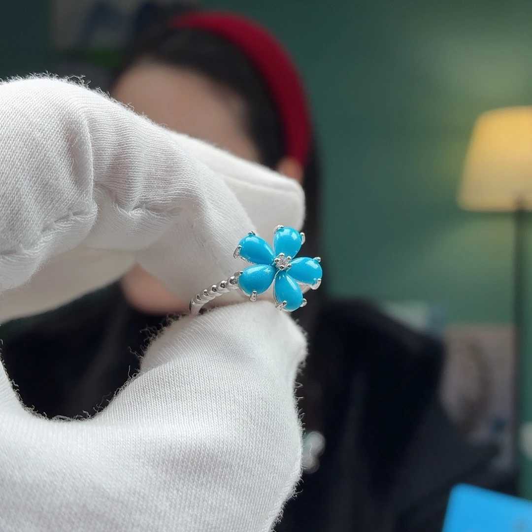 绿松石银S925镶嵌颈饰