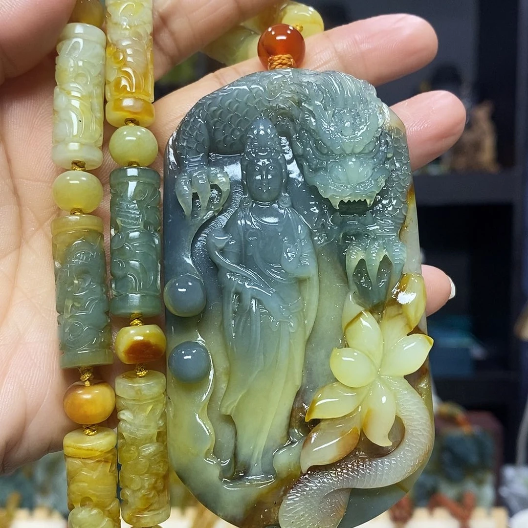 未镶嵌岫玉挂件吊坠