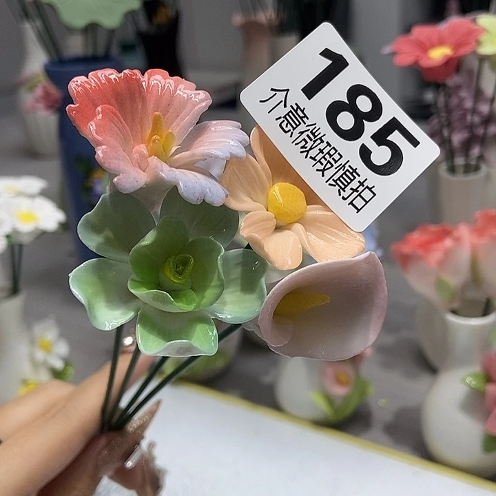 陶瓷纯手工捏花设计