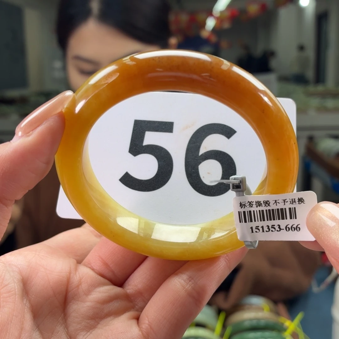 和田玉未镶嵌手镯55 56
