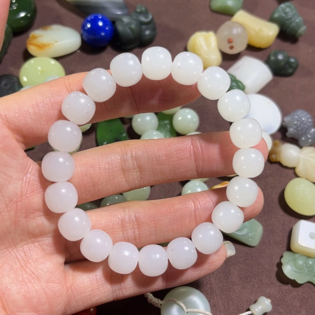 和田玉未镶嵌手链